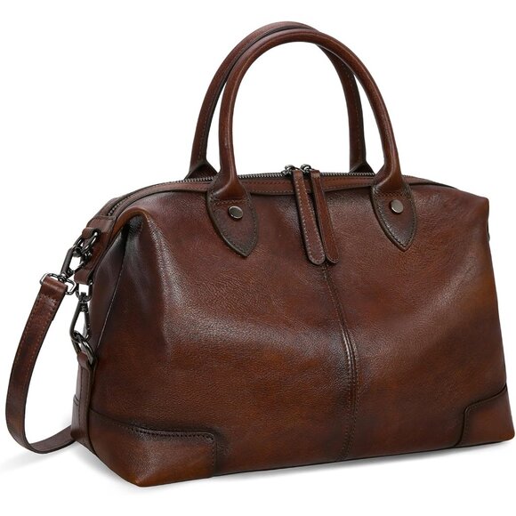 Genuine Leather Tote Bag for Women Large Capacity Handbag Coffee